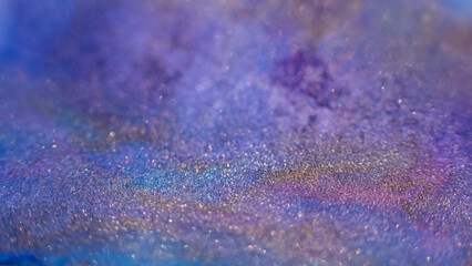 Art hobby. Ink painting. Astract colorful design. Blue purple pink colors mix.