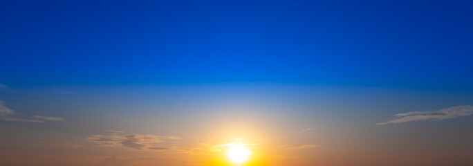 Beautiful and colourful sunset over Skies in Phuket Thailand