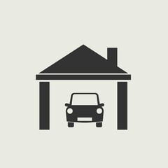 House_parking  vector icon illustration sign