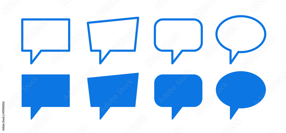 Poster speech bubble icon set. chat bubble symbol vector illustration.