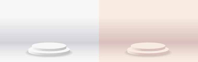 Mockup podium for product presentation. 3D illustration
