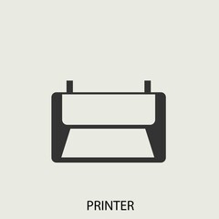Printer  vector icon illustration sign