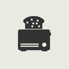 Toaster vector icon illustration sign