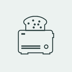 Toaster vector icon illustration sign
