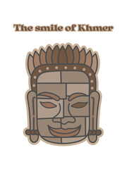 カンボジア、バイヨン寺院のクメールのほほ笑み