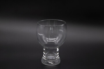 Handmade glass vase, clear texture, concave shape, tall shape, for drinks,include cliping path.