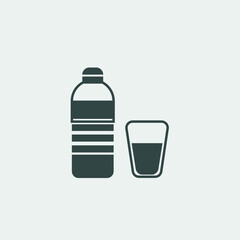 Water_bottle vector icon illustration sign