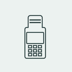 Credit_card_machine  vector icon illustration sign