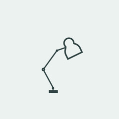 Desk_light_lamp vector icon illustration sign