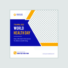 World health day 2022 banner or doctor social media post amp flyer template
