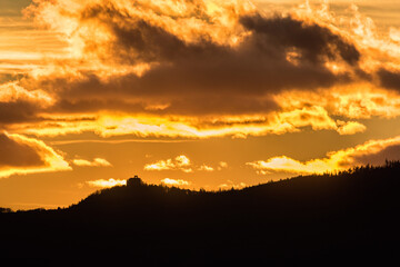  Orange sky and cloud