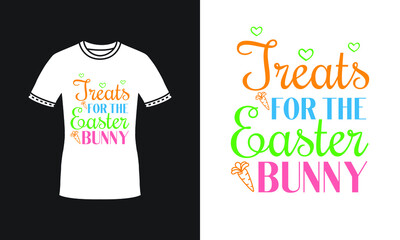 Easter bunny typography t shirt design