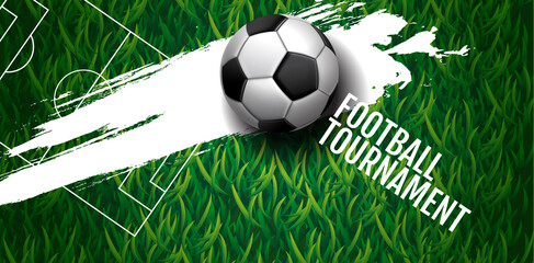 football tournament 2022 , soccer ball. Sport poster