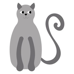Vector illustration of a cute kitten.
