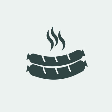 steaming sausages icon clip art preview