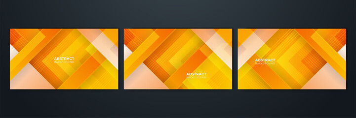 Orange yellow abstract background geometry shine and layer element vector for presentation design. Suit for business, corporate, institution, party, festive, seminar, and talks.