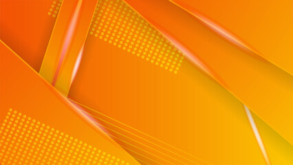 Orange yellow abstract background geometry shine and layer element vector for presentation design. Suit for business, corporate, institution, party, festive, seminar, and talks.