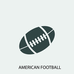 American_football vector icon illustration sign