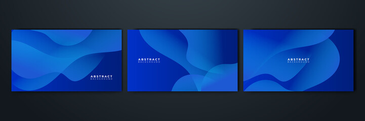Fototapeta premium Dark blue abstract background geometry shine and layer element vector for presentation design. Suit for business, corporate, institution, party, festive, seminar, and talks.