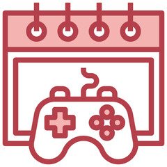 CALENDAR red line icon,linear,outline,graphic,illustration