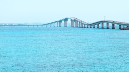 bridge over the sea in miyakojima city