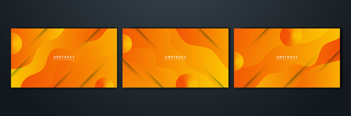 Orange yellow abstract background geometry shine and layer element vector for presentation design. Suit for business, corporate, institution, party, festive, seminar, and talks.