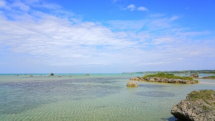 view of the sea in miyakojima city 