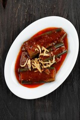 Stir Fry Eggplant with Spicy Sauce, Popular as Terong Balado