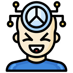 PEACE filled outline icon,linear,outline,graphic,illustration
