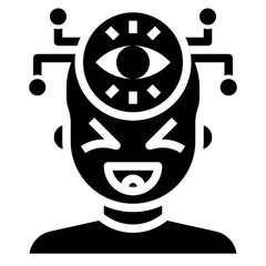 VISION glyph icon,linear,outline,graphic,illustration