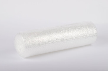 protective bubble wrap used to package products. It stands on a white background.