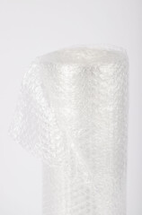 protective bubble wrap used to package products. It stands on a white background.