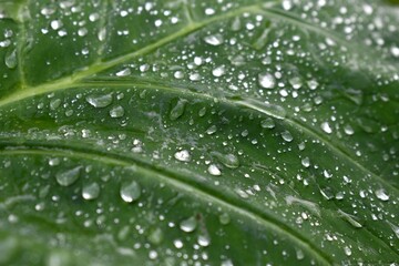 leaf with water drops