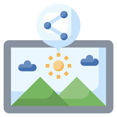 PICTURE flat icon,linear,outline,graphic,illustration