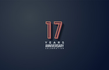 17th anniversary background with numbers illustration.