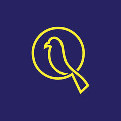 bird on circle logo design