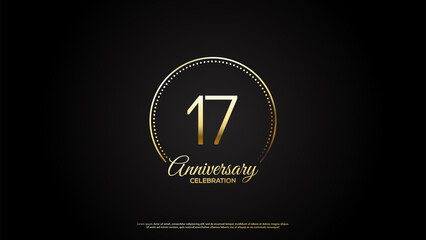 17th anniversary background with numbers illustration.