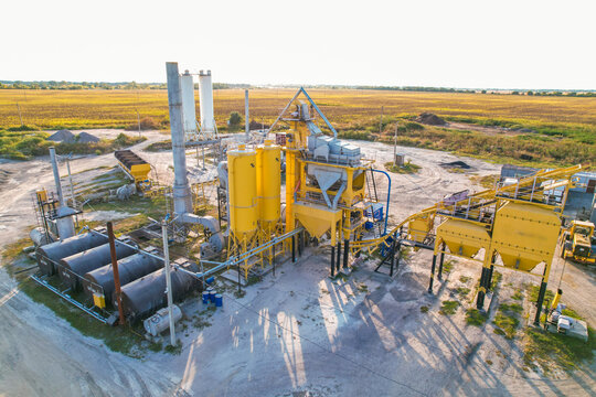 New Ukrainian cement plant in national yellow and blue color 