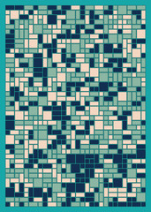 Fototapeta premium Offset Quads generative art background art illustration