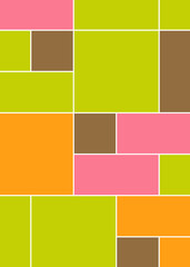 Fototapeta premium Offset Quads generative art background art illustration