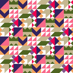 Abstract geometric colorful seamless pattern.