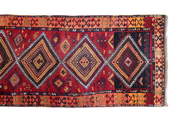 wool woven old antique Turkish rug