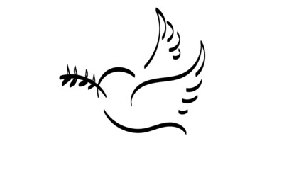 Holy Spirit Line Art Design for print or use as poster, card, flyer, Tattoo or T Shirt