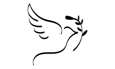 Holy Spirit Line Art Design for print or use as poster, card, flyer, Tattoo or T Shirt