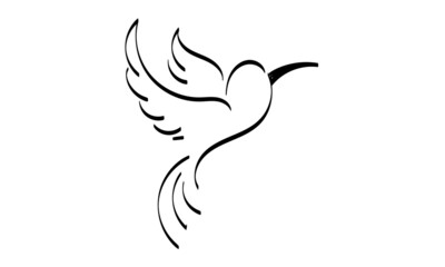 Holy Spirit Line Art Design for print or use as poster, card, flyer, Tattoo or T Shirt