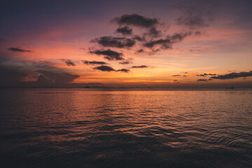 Beautiful sunset on the sea. Thailand, Koh Phangan