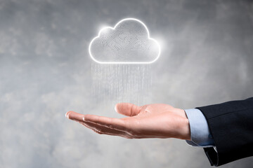 Cloud computing concept,cloud for transfer data.Cloud computing, big data center, future...