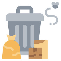 GARBAGE flat icon,linear,outline,graphic,illustration