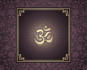 aum syllable , paisley design ,Hinduism , India	