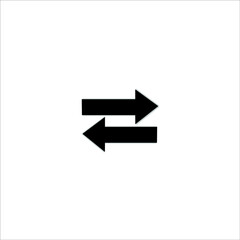 two path black arrow isolated on white background